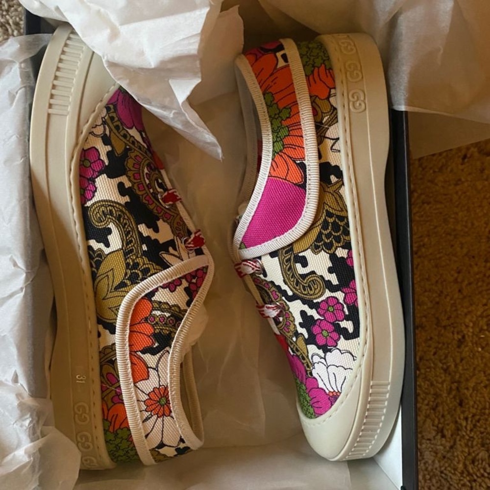 Gucci floral sneakers